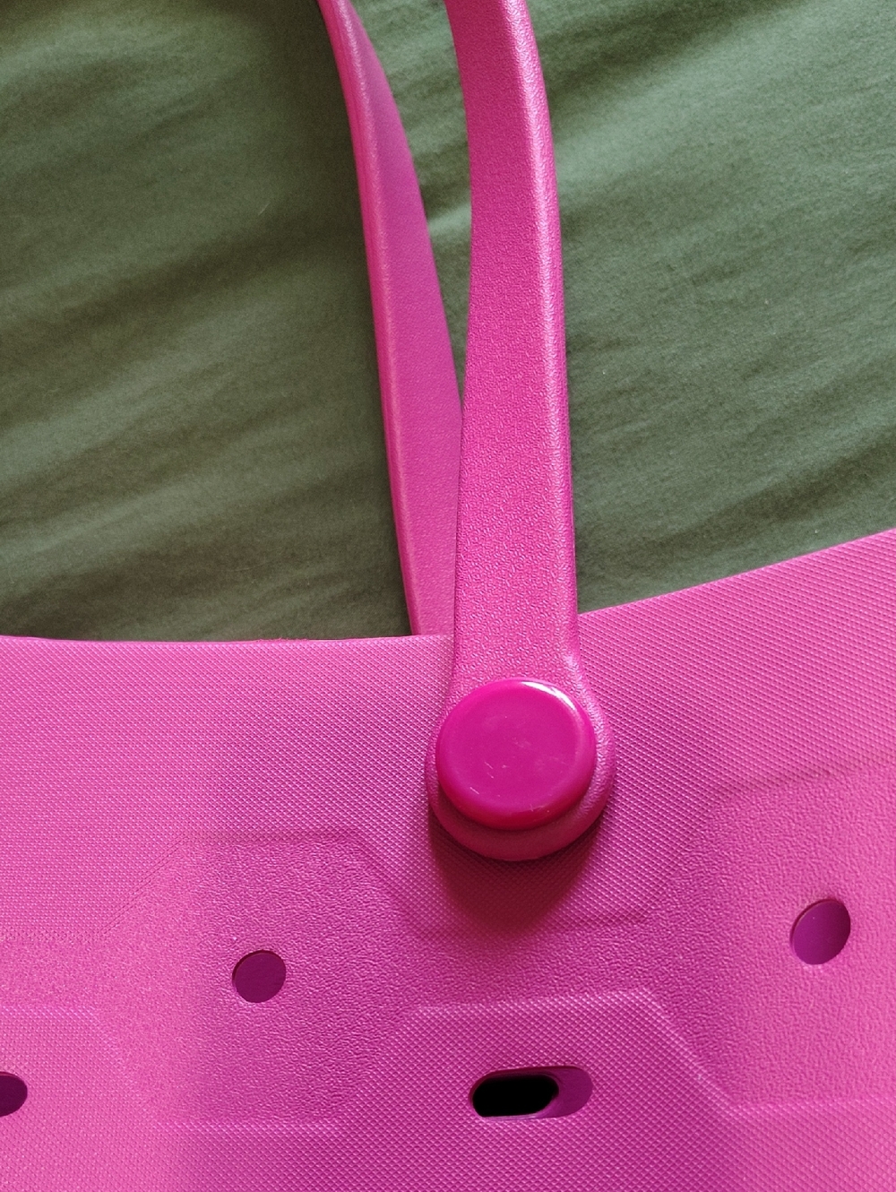 Hot Pink Women's Beach Utility Tote Bag - Picture 5 of 8